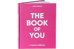 COLOUR CHRONICLES Childhood Memory Book for Ages 1 to 16 - Baby Shower & 1st Birthday Gift - Personalised Baby Book - Keepsake of Special Memories - Cloth Covered Hardback Memory Journal - 8" x 10" - 112 Pages - Pink