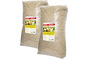 GS FUTTERMITTEL TOP-Futtermittel Dinkelstreu | Staubarme Premium-Einstreu für Kaninchen, Nager & Geflügel | Hohe Saugkraft & Starke Geruchsbindung | Naturprodukt, kompostierbar | 2×15 kg
