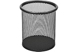 Osco TS-120367 Mesh Pen Pot, Single, 94mm x 82mm, Black