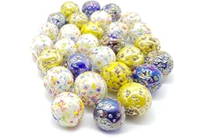 MESBILLES MaRécréation - 30 Billes Pépites - Bille en Verre à Collectionner (16 mm, Tri-Couleurs)