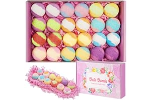 CHEPULA 24 bomby kąpielowe, zestaw prezentowy, ekologiczne, wegańskie olejki eteryczne, bomby kosmetyczne, bomby SPA, prezent dla kobiet, dziewcząt, matki, dzieci, żony, na urodziny, Walentynki, jubileusz