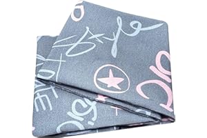 ‎WOLLHUHN Wollhuhn ÖKO Mädchen/Damen/Buben Cooles Elastisches Stirnband/Haarband Bequem Jersey Baumwolle Viele Motive 21215155 (Cool Music Grau/Rosa)