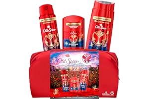 ‎OLD SPICE Old Spice Tomorrowland Geschenkset in Sonderedition mit Kulturtasche, Deostick, Deospray und Duschgel, 24-7 Frischhh bei täglicher Anwendung