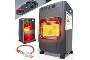 MONZANA® Poêle à gaz GH4500 4200W 3 niveaux de chauffage adaptateur européen requis (non inclus) plaques camping chauffage d'appoint gaz mobile