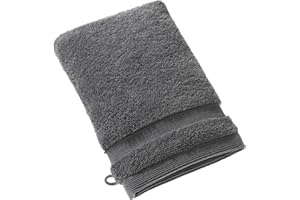 SCHÖNER WOHNEN KOLLEKTION SCHÖNER WOHNEN Guanto da bagno in spugna - Antracite - 16x21cm - Lavetta Viso - salvietta in 100% cotone - molto assorbente - Oeko-Tex - 500g/m2 - Hotel e B&B - qualità di lusso