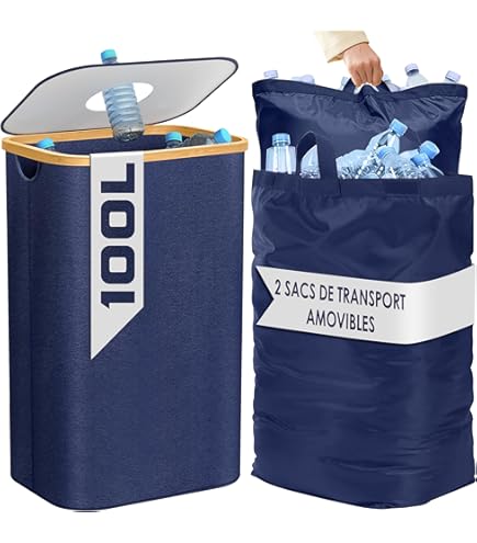 Poubelle 100 Litres Poubelle Tri Sélectif 100L Lifewit Pour