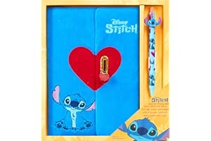 Disney Stitch A5 Diario con Lucchetto e Penna, Set Cancelleria - Regalo Bambina
