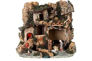 Holyart Portal de belén con Fuego 28x38x28 cm., Vacío