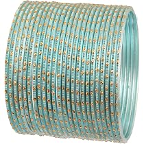 Touchstone Set Di 24 Bracciali Indiani Multicolore - Grandi Dimensioni (7 Cm) - Gioielli Bollywood In Lega Metallica