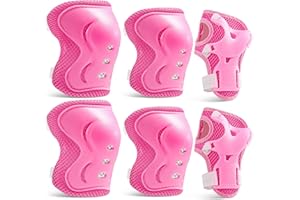 PAMEIL Protezioni per Skateboard Bambini [6 Pezzi] – Set Regolabile per Pattinaggio, Bici e Skateboard