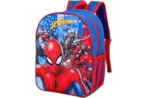TDL Marvel Spiderman Backpack – Superhero Backpack with Spider-Man, Venom, and Villains, boys school rucksack, premium quality