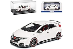 Ebbro Hon-da Civic Type-R 5 Türer Weiss Japan Rechtslenker 9. Generation 2011-2017 1/43 Modell Auto