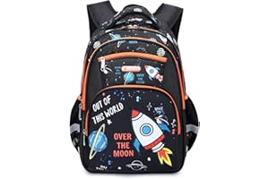 Cusangel Schulrucksack Mädchen Jungen, 16 Zoll Schulrucksack 5-10 Jahre, Grosse Kapazität Wasserabweisend mit Laptopfach kinder Rucksack