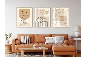 JNAOZI Poster abstrait, ligne géométrique, art botanique, décoration murale, sans cadre, 40 x 60 cm, 3 images 1