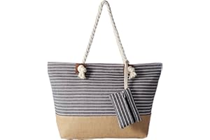 DonDon Grande borsa da spiaggia idrorepellente con cerniera Borsa a tracolla Shopper