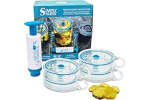 Fermentology Simply Sauer Fermentation Airlock Bundle Kit - Fits Wide Mouth Mason Jars - Supplies Include Airlocks, Pump