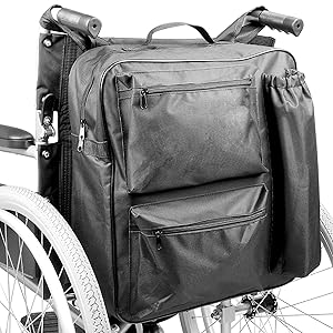 Multifunction Wheelchair Bag | Mobility Scooter Universal Backpack | Padded Rear Multi - Pocket High Quality Waterproof Storage | Pukkr