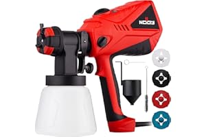 NoCry - Pulverizador eléctrico de Pintura de 1200 ml/min, Motor de 5 A/600 W, Controles de Flujo de Aire y Pintura Ajustables, contenedor de 33.814 onzas líquidas, 3 Patrones de pulverización
