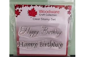 WOODWARE Clear Magic Minis Just Words - Happy Birthday, JWS003