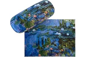 VON LILIENFELD Brillenetui Motiv Kunst Etui Brille Mikrofaser Brillenputztuch Brillenbox Stabiles Hardcase Set mit Stoff bezogen