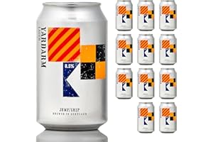 Jump Ship Brewing | Yardarm Lager 0.5% | Alcohol Free Beer | A Premium and Refreshing Non Alcoholic Lager | Gluten Free | Vegan | 12 x 330ml Cans
