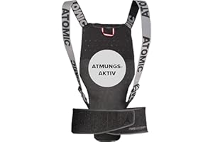 Atomic Unisex Back Protector for Skiing, Live Shield Model, Extendable, Size XS, Black, AN5205020XS