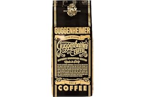 Guggenheimer Coffee - 500g Espresso Coffee GROUND - niska kwasowość i goryczka - Najlepsze espresso dla ekspresów do kawy - Torba 2 x 250g