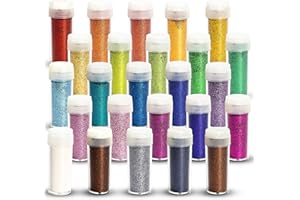 TRITART Polvere glitter fine, 25 x 10 g (250 g), set di polvere glitterata per bricolage, carnevale, decorazioni