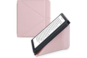 kwmobile Étui Compatible avec Kobo Libra 2 Coque - Étui à Rabat magnétique Tablette eReader Similicuir - Or Rose