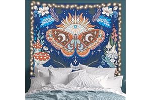 Silent Mind Arazzo Boho ~ Arazzo da Parete, Arazzo Hippie, Arazzo DEcorativo per camera da letto Salotto e Dormitorio (130x150cm)