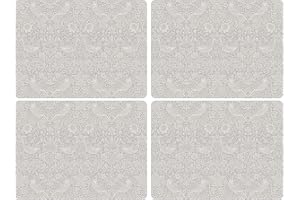 Portmeirion Home & Gifts Strawberry Thief Bordstabletter, 40.1 x 29.8 cm, Paket med 4
