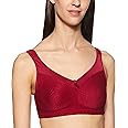Enamor Women's Nylon Wire Free Full Cup Coverage Non Padded Wirefree Bra