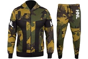 GUBA® Boys Tracksuit Bottoms, Camouflage HNL Hoodie and Joggers, Sportswear, Sweatshirt Pants Boys' Tracksuits Trousers, Kids Tracksuit Full Set for Peripatetic, Jogging Bottoms 5-13 Years