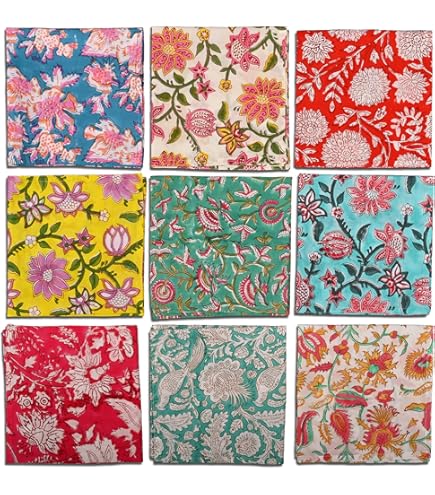 Lot De 6 Serviettes De Table En Gaze De Coton – 32x32 Cm, Multicolores – Pour Mariage, Fêtes, Usage Quotidien - 13