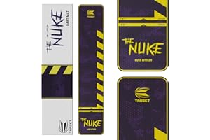 TARGET Darts Luke Littler Dart Mat, The Nuke Darts Mat | Dart Oche Mat z miękką końcówką i stalową końcówką odległości linii rzutu | Antypoślizgowe dywaniki do ochrony podłogi i końcówek rzutek