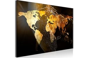 murando Quadro Acustico Mappamondo 1 pezzo schiuma acustica Quadri Moderni su Tela non Tessuta Stampa Protezione dai Rumori Fonoassorbente