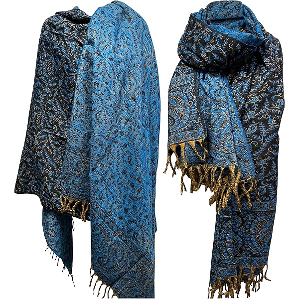 SKY BLAUW VINTAGE BLAD WOL SJAAL DEKEN SCHAAL WRAP PURE YAK WOL SJAAL DECORATIE WOL DEKEN UNISEX OVERSIZED Dubbelzijdig LUXE WOL SJAAL GIFT
