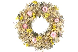 PHILARO Copenhagen Dried Flower Wreath Diameter 30 cm - No Plastic I Dried Flowers Premium Quality from Europe - Wall Wreath - Door Wreath - Table Wreath - Natural Decoration