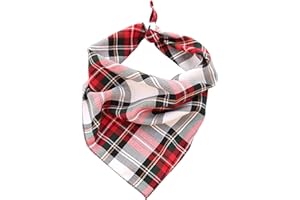 Pet Pooch Boutique Alfies Bandana a Cuadros para Perro, Mediano/Grande, Rojo