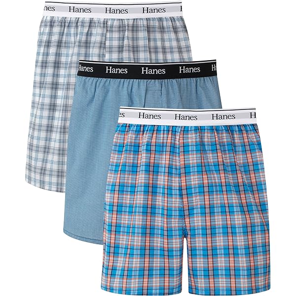 Hanes Herren 5er-Pack Boxershorts Mit Sichtbarem Bund – Superweich, Bequem & Ohne Störende Etiketten