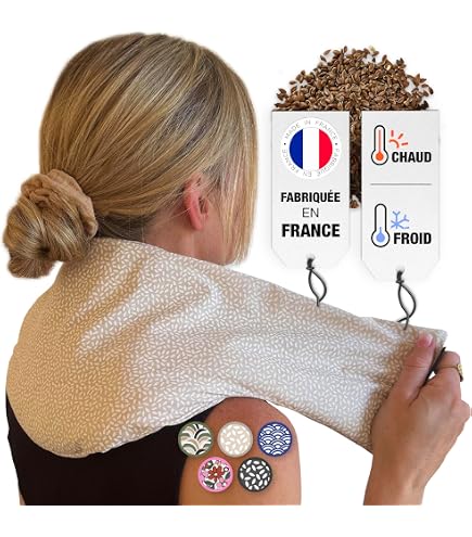 Bouillotte Sèche Micro-ondes Graines De Lin & Lavande BIO - Fabriqué En France - Coussin Thermique