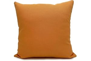 CUSHION MANIA Waterproof Garden Cushion or Covers Furniture Outdoor Indoor Seats PLAIN Cushions | 17"x17" Filled cushion | Orange