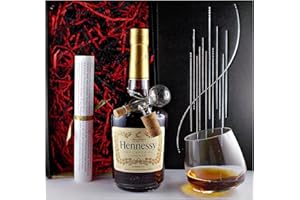 H-BO Geschenk Cognac Hennessy VS + Drelio Glas + Glaskugelportionierer