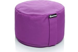 BODYMATE Extra high Meditation Cushion/Yoga Pillow Diameter 31cm Height 20cm – Removable washable 100% Cotton Cover - Inner cotton bag filled with buckwheat husks – Available in diferent colours