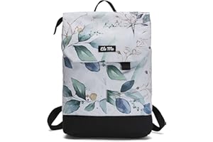 Ela Mo Plecak damski – plecak dzienny piękny i przemyślany – plecak na laptopa dla kobiet – torba antykradzieżowa do szkoły, na uczelnię, do biznesu, Waterleaf Gold, M, Plecak na co dzień