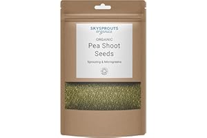 SkySprouts Pea Shoot Seeds - Organic 500g Sprouts Serge microgreens Micro Greens Salad Vegetable Seed high-Germination Non-GMO Easy Growing