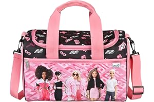 Scooli - Barbie Kids Gym Bag - Spacious Main Compartment - Adjustable Shoulder Strap - Superhero Design - Robust, pink, One Size