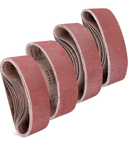 Kit 20 Nastri Abrasivi 1/2 X 18 Pollici – 5 Grani (60/80/120/180/240) Per Levigatrice, In Ossido Di Alluminio