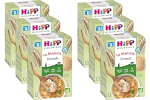 Hipp Biologique Semoule dès 8 Mois 6 Boîtes de 320 g