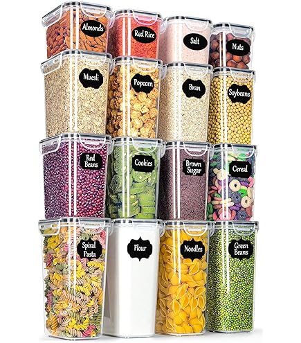 Lot Boîtes Cuisine Boîtes De Rangement Hermétiques Meleni - Lot De 12, Sans BPA Containers Cuisine étanches